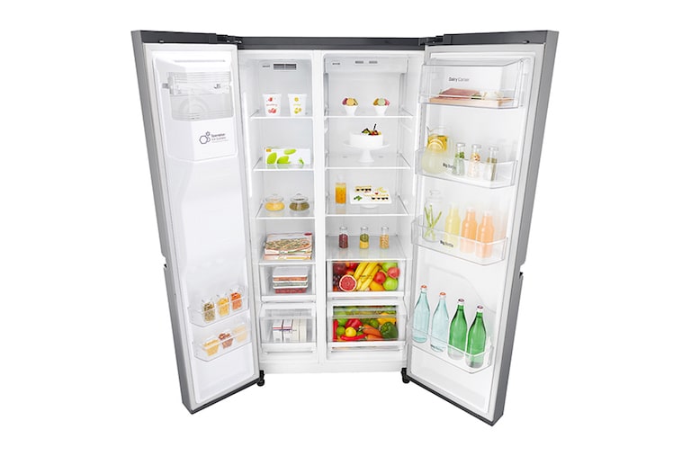 LG Réfrigérateur Américain | 625L | Compresseur linéaire | Total No Frost | Smart Diagnosis | Moist Balance Crisper | F, LG GSL6611PS